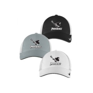 Providence Lacrosse NIKE Stretch Back Mesh Cap in Black/White, Grey/White or All White