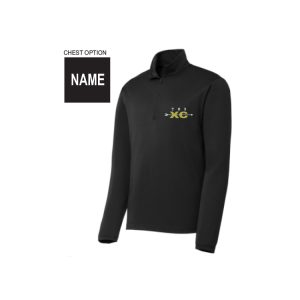 Trumbull Cross Country Moisture Wicking 1/4 Zip Pullover in Black