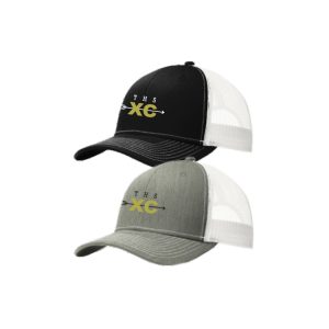 Trumbull Cross Country Trucker Hat in Black/White or Grey/White