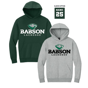 Babson Lacrosse Heavyweight 10 oz Cordless Hoody in Dark Green or Grey