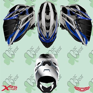 North Lincoln Lacrosse CUSTOM Cascade XRS Pro Helmet- Gunmetal