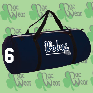 Wolves Lacrosse CUSTOM Maverik Monster Equipment Duffle Bag in Navy