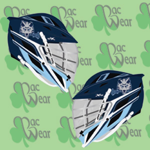 Wolves Lacrosse - CUSTOM Cascade XRS Pro Helmet- Matte Navy with Chrome Face Mask & Decals