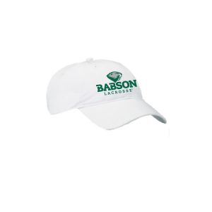 Babson Lacrosse Soft Brushed Cotton Cap in White