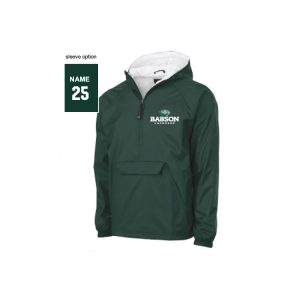 Babson Lacrosse LINED 1/4 Zip Team Pullover in Dark Green