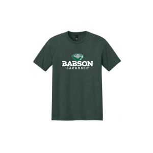 Babson Lacrosse SHORT Sleeve Tri Blend Tee in Dark Green