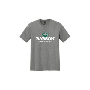 Babson Lacrosse SHORT Sleeve Tri Blend Tee in Grey