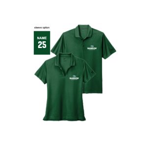 Babson Lacrosse Wicking Polo in Dark Green