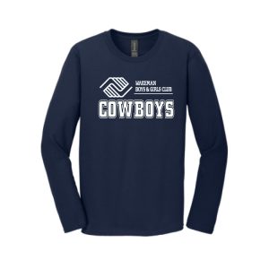 Wakeman Cowboys Soft Touch LONG Sleeve Tee in Navy
