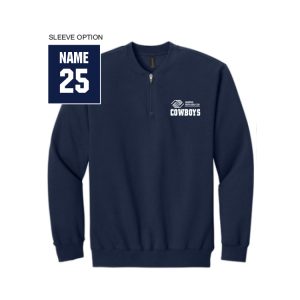 Wakeman Cowboys Soft Touch 1/4 Zip Pullover in Navy