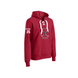 *NEW*Fairfield Boys Hockey Lace Up Sweatshirt in Red
