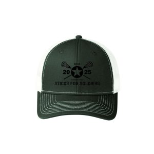 Sticks for Soldiers Trucker Hat in Steel Grey/White