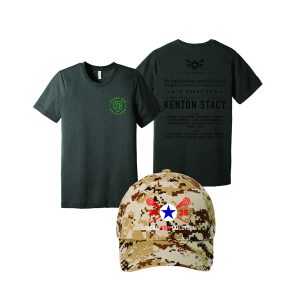 Sticks for Soldiers Soft Touch Tee in Asphalt & Digi Camo Hat in Sand