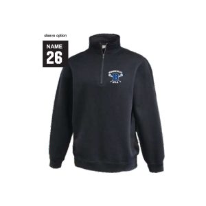 *NEW COLOR* BYLA Lacrosse 1/4 Zip Fleece Pullover in Black