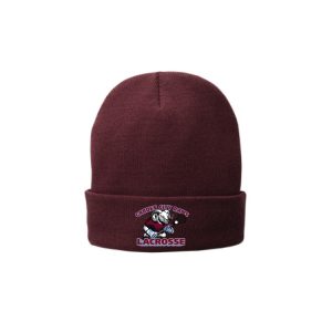 *NEW COLOR* Garden City Rams LINED Lacrosse Beanie in Maroon
