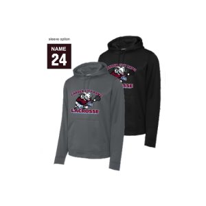 *NEW COLOR* Garden City Rams Lacrosse Moisture Wicking Hoody in Grey or Black