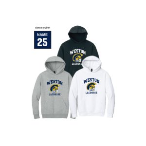*NEW COLOR* Weston HS Lacrosse Heavyweight Hoody in Navy or Grey or White