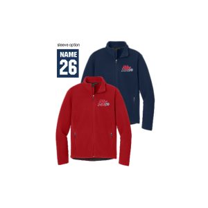 New Fairfield Youth Lacrosse Soft Fleece Full Zip Jacket in Red or Navy