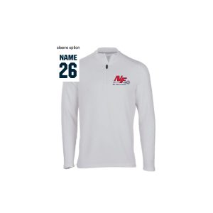 New Fairfield Youth Lacrosse Quarter Zip Wicking Pullover in White