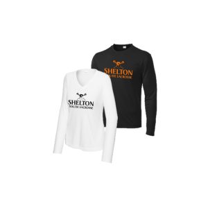 *NEW* Shelton Youth Lacrosse LONG Sleeve Wicking Shooting Shirt in Black or White