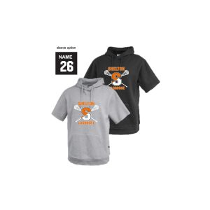 *NEW* Shelton Youth Lacrosse SHORT Sleeve Fleece Warm Up Hoody in Grey or Black