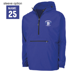 *NEW* BYLA Lightweight UNLINED 1/4 Zip Team Windbreaker in Royal Blue