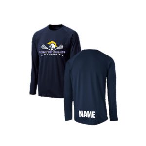 *NEW COLOR* Weston Youth Lacrosse LONG Sleeve Shooting Shirt with PLAYER NAME in Navy
