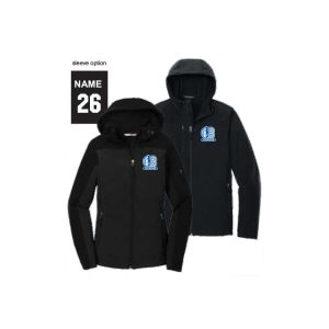 *NEW*Bronxville Lacrosse Unisex NIKE Soft Shell HOODED Jacket in Black