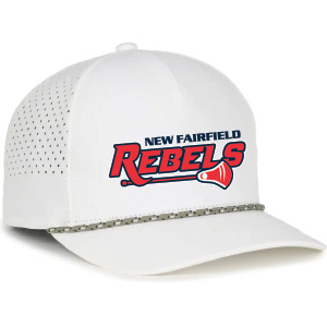 *NEW* New Fairfield Rebels Trucker Hat with Rope Detail in White