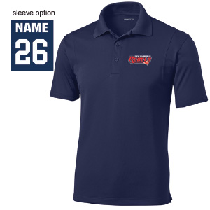 *NEW*New Fairfield Rebels Lacrosse Wicking Dri Fit Polo Shirt in Navy