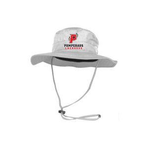 Pomperaug Lacrosse Ultra Lightweight Bucket Hat in White