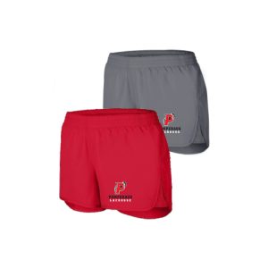 Pomperaug Wicking GIRLS Practice Shorts in Red or Grey