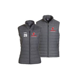 Great for Moms & Dads* Pomperaug Lacrosse Puffer Vest in Dark Grey