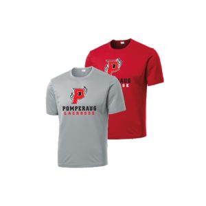 Pomperaug Lacrosse SHORT Sleeve Shooting Shirt in Grey or Red
