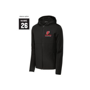 *Great for Dads & Moms* Pomperaug Lacrosse HOODED Soft Shell Jacket in Black