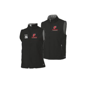 *Great for Dads & Moms* Pomperaug Lacrosse Soft Shell Vest in Black