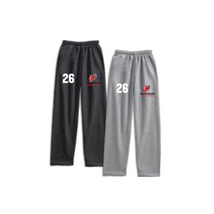Pomperaug Lacrosse Heavyweight Sweatpants in Black or Grey
