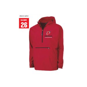 Pomperaug Lacrosse Lightweight UNLINED Team Windbreaker in Red