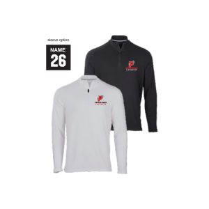 *NEW* GREAT FOR DADS & MOMS Pomperaug Lacrosse Quarter Zip Wicking Pullover in Black or White