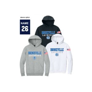 *NEW COLOR* Bronxville Lacrosse Heavyweight Hoody in Navy or Grey or White