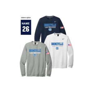 *NEW COLOR*Bronxville Lacrosse LONG Sleeve Tri Blend Tee in Navy, Grey or White
