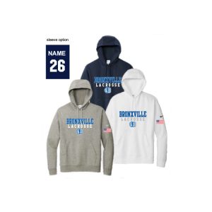 *NEW COLORS* Bronxville Lacrosse NIKE UNISEX Club Fleece Hoody in White or Navy or Grey
