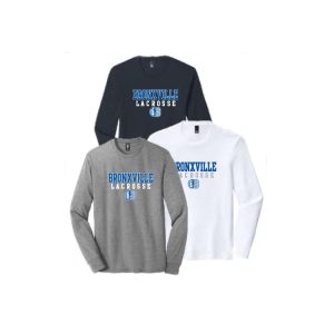 *NEW COLOR*Bronxville Lacrosse NIKE Unisex LONG Sleeve Legend Dri Fit Tee in Navy, Grey or White