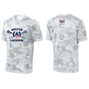 Wilton HS Sticks for Soldiers SHORT Sleeve Dri Fit Moisture Wicking Tee in White Camo