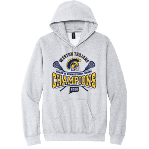 Weston HS Lacrosse CHAMPIONSHIP Heavyweight Cotton Hoody in Grey