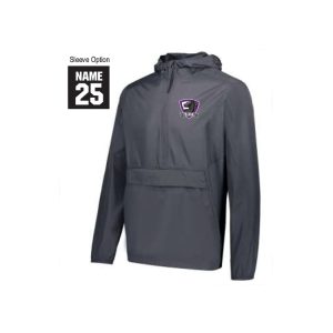 **NEW** Dragons Lacrosse Windbreaker 1/4 Zip Pullover Jacket in Grey