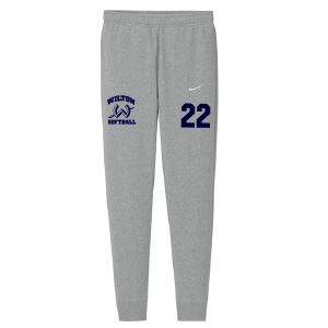 Wilton Softball NIKE Unisex Fleece Joggers in Navy or Grey
