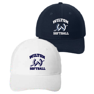 Wilton Softball Soft Brushed Cotton Hat in White or Navy