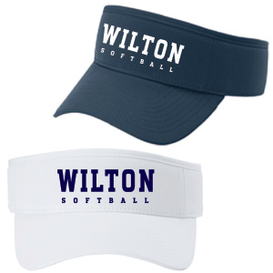 Wilton Softball Soft Visor in White or Navy
